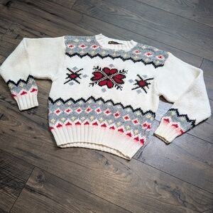 LizSport Knit Sweater with Nordic Pattern Used Size‎ Small